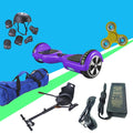 Stylish Purple Bluetooth Hoverboard with Hoverkart Bundle + Protective Leather case - SWEGWAYFUN