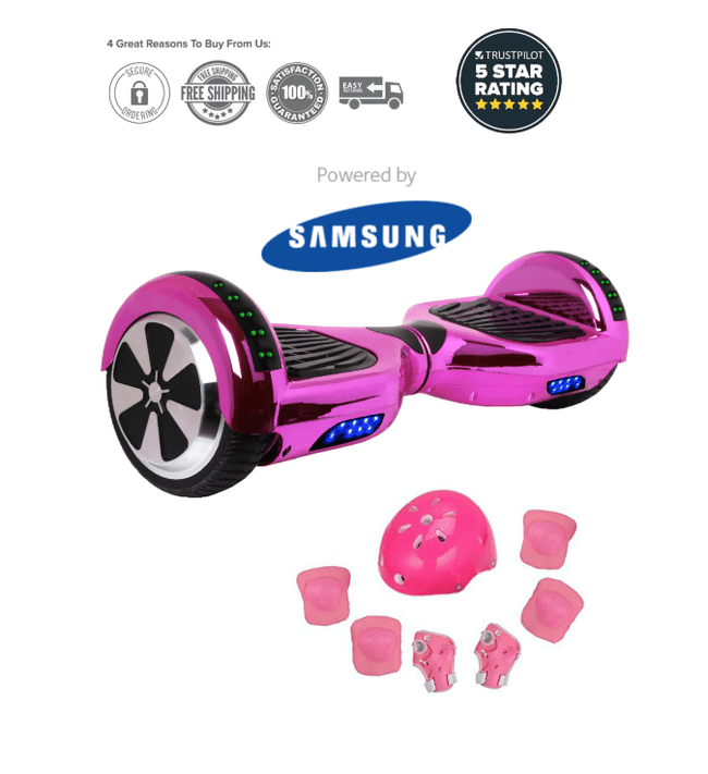 Pink Chrome Bluetooth Hoverboard  - SWEGWAY