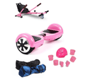 Pink Classic 6.5" Hoverboard with Hoverkart Bundle 