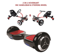 UNLEASH THE RACER IN YOU!! -- Racer Steering Wheel Hoverkart + Hoverboard Bundle - Black - SWEGWAYFUN