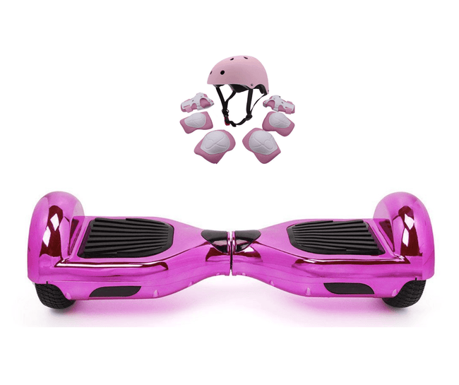 2021 APP ENABLED PINK Chrome Hoverboard with Bluetooth Speaker - SWEGWAYFUN