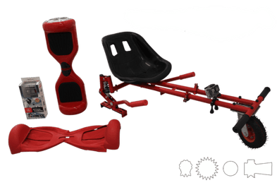 UL Certified Red Chrome Segway Buy HoverKart-X Bundle, hoverboard kart - SWEGWAYFUN